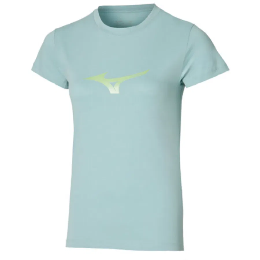 Mizuno ATHLETICS RB TEE (W) Футболка спортивная женская Голубой