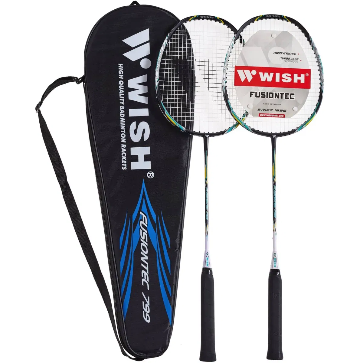 Wish FUSIONTEC 799K Набор для бадминтона (2 ракетки + чехол) Cиний