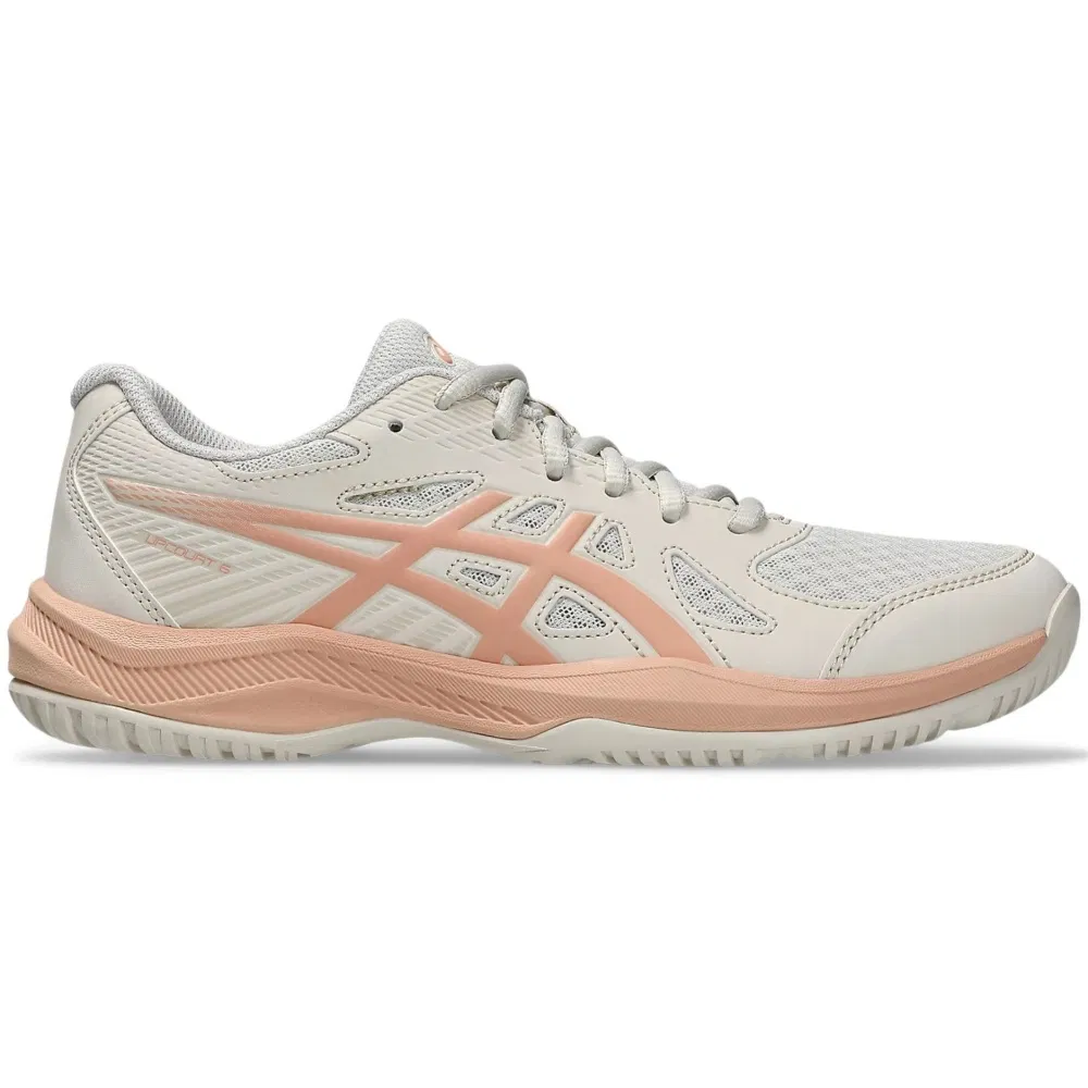 Asics UPCOURT 6 (W) Кроссовки волейбольные женские Бежевый/Розовый
