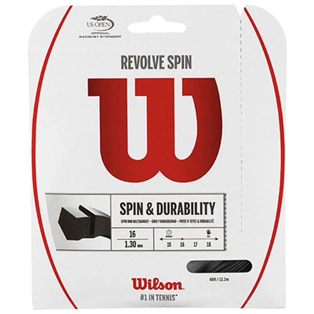 Wilson REVOLVE SPIN 16 BLACK Теннисная струна 12м
