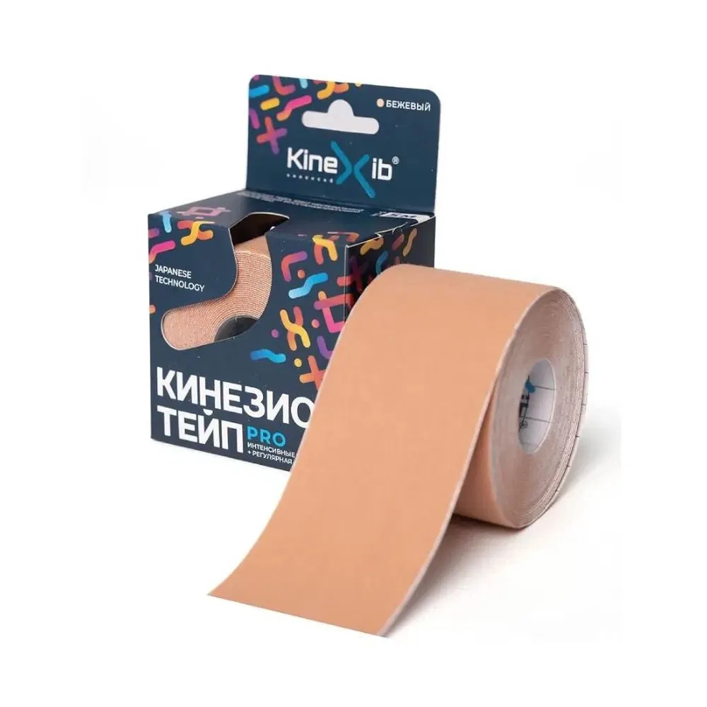 Kinexib PRO 5м*5см Кинезиотейп Бежевый