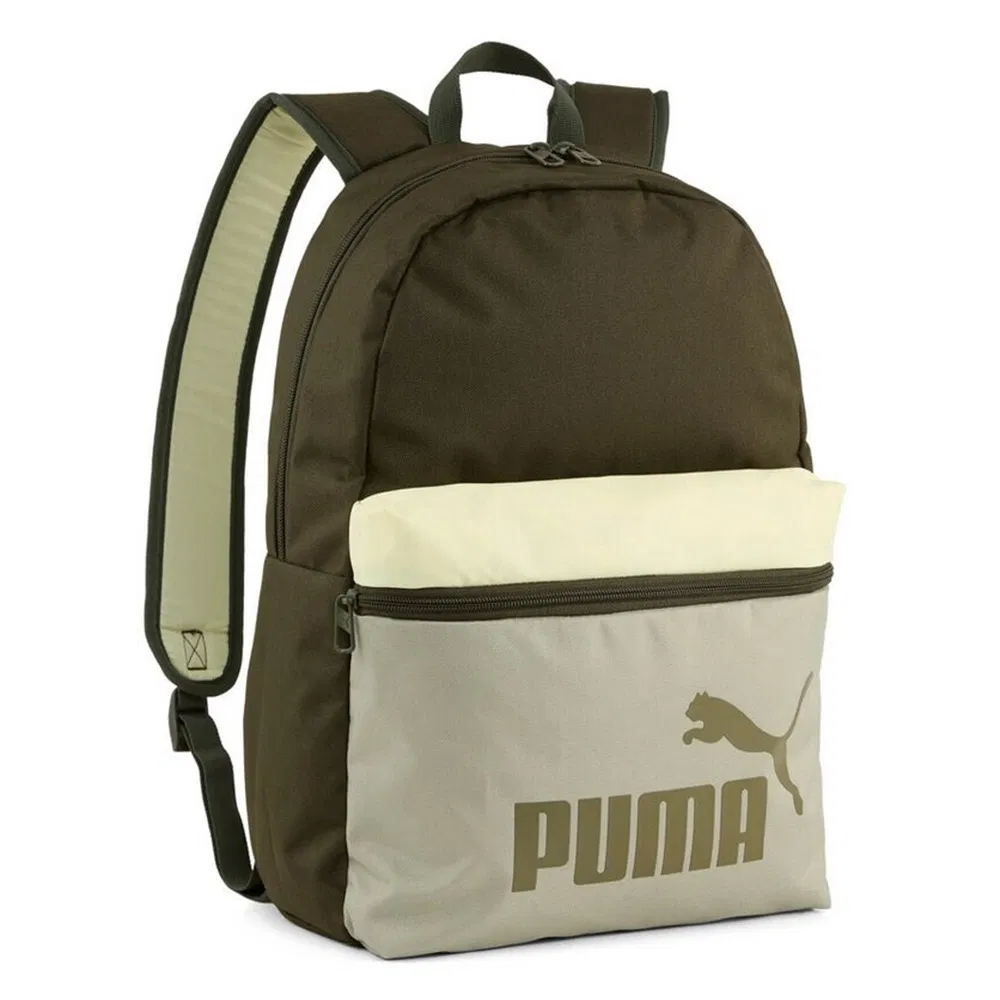 Puma PHASE BACKPACK Рюкзак спортивный Темно-зеленый/Бежевый