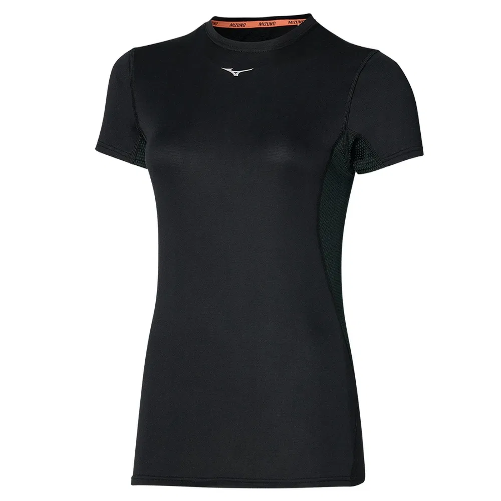 Mizuno MID WEIGHT-LIGHT T-SHIRT (W) Футболка утепленная женская Черный