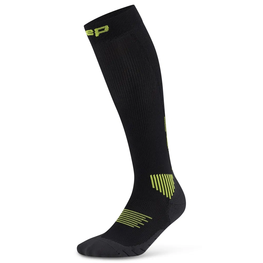 CEP CORE RUN TALL COMPRESSION SOCKS 5.0 Компрессионные гольфы Черный/Салатовый