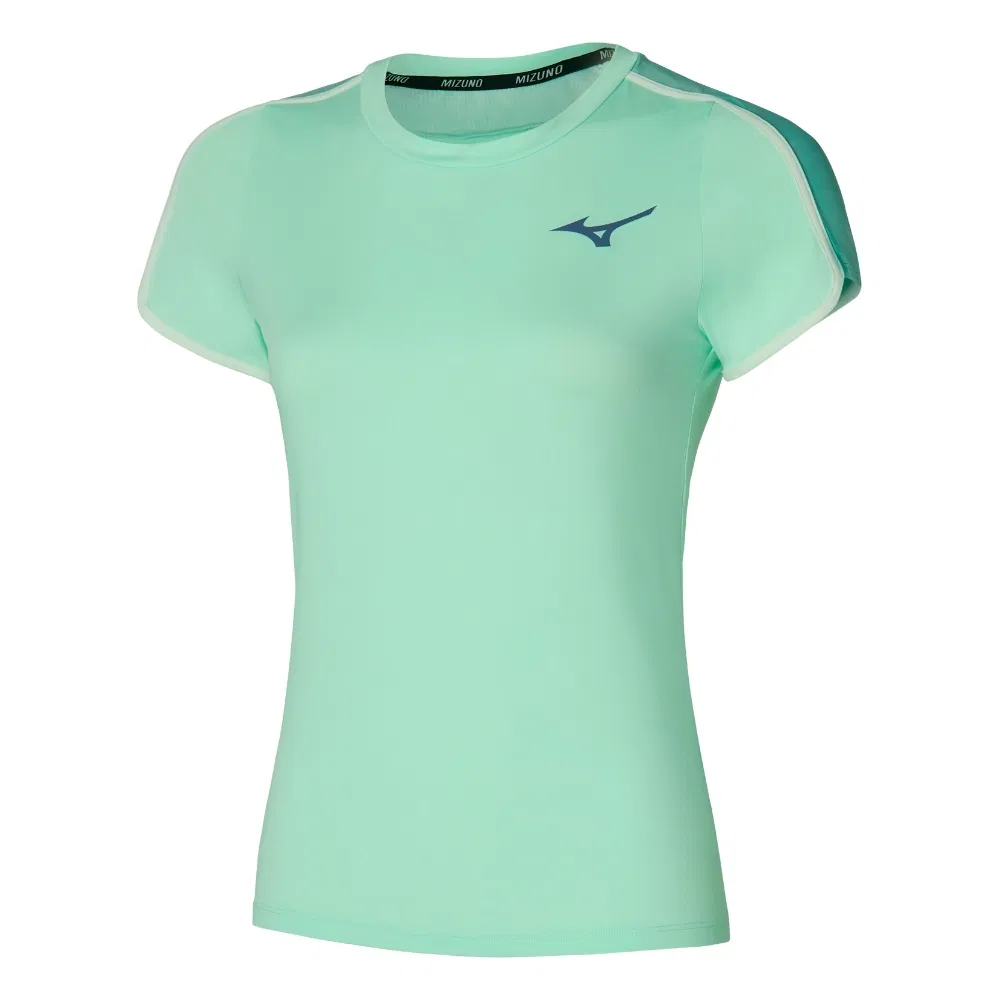Mizuno FRONTIER T-SHIRT (W) Футболка теннисная женская Зеленый