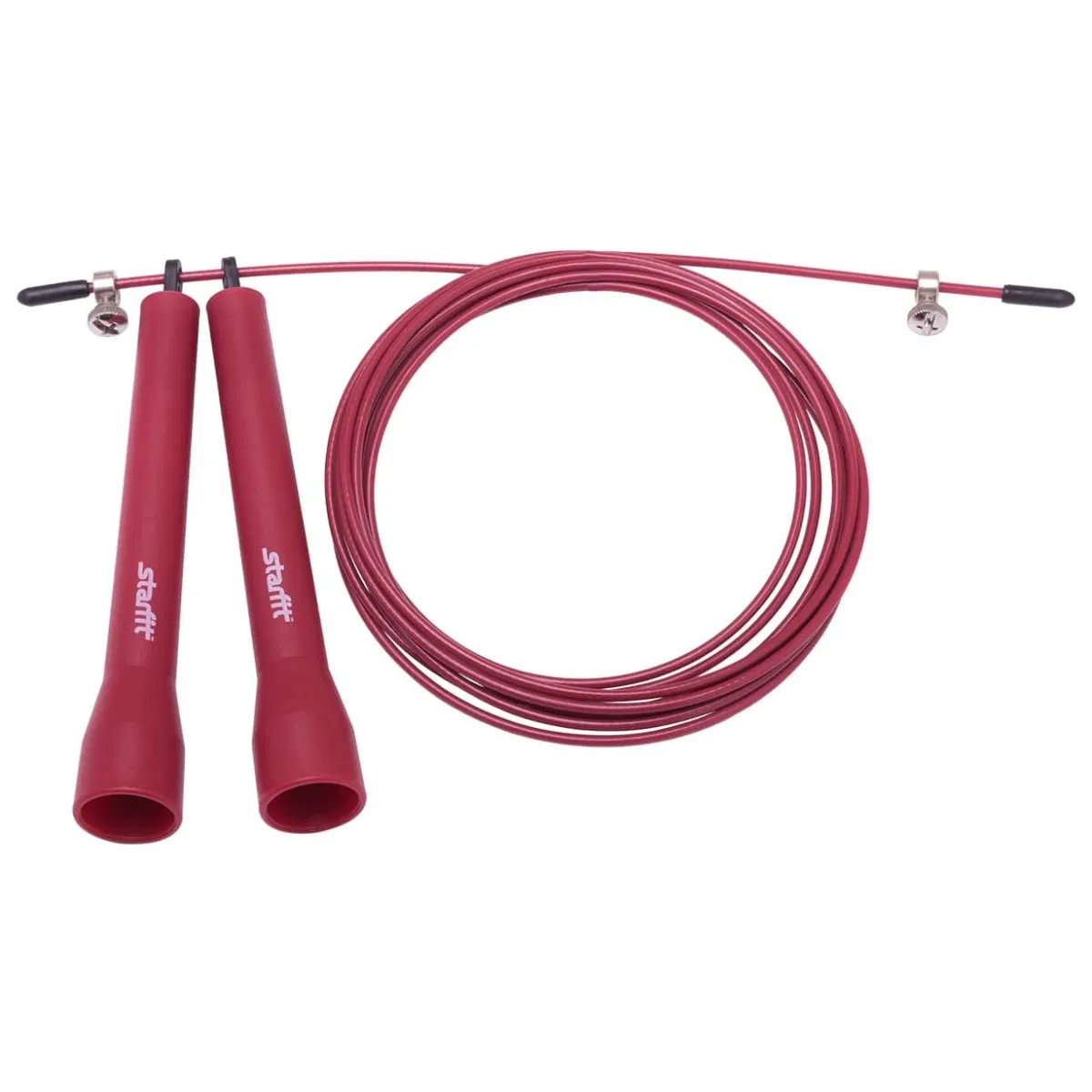 Starfit RP-202 Скакалка с подшипниками и пластиковыми ручками 3м Красный