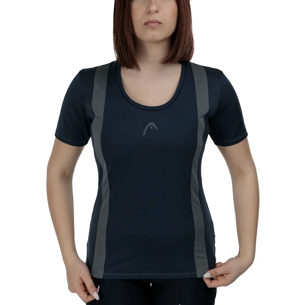 Head CLUB 22 T-SHIRT (W) Футболка теннисная женская Темно-синий/Серый