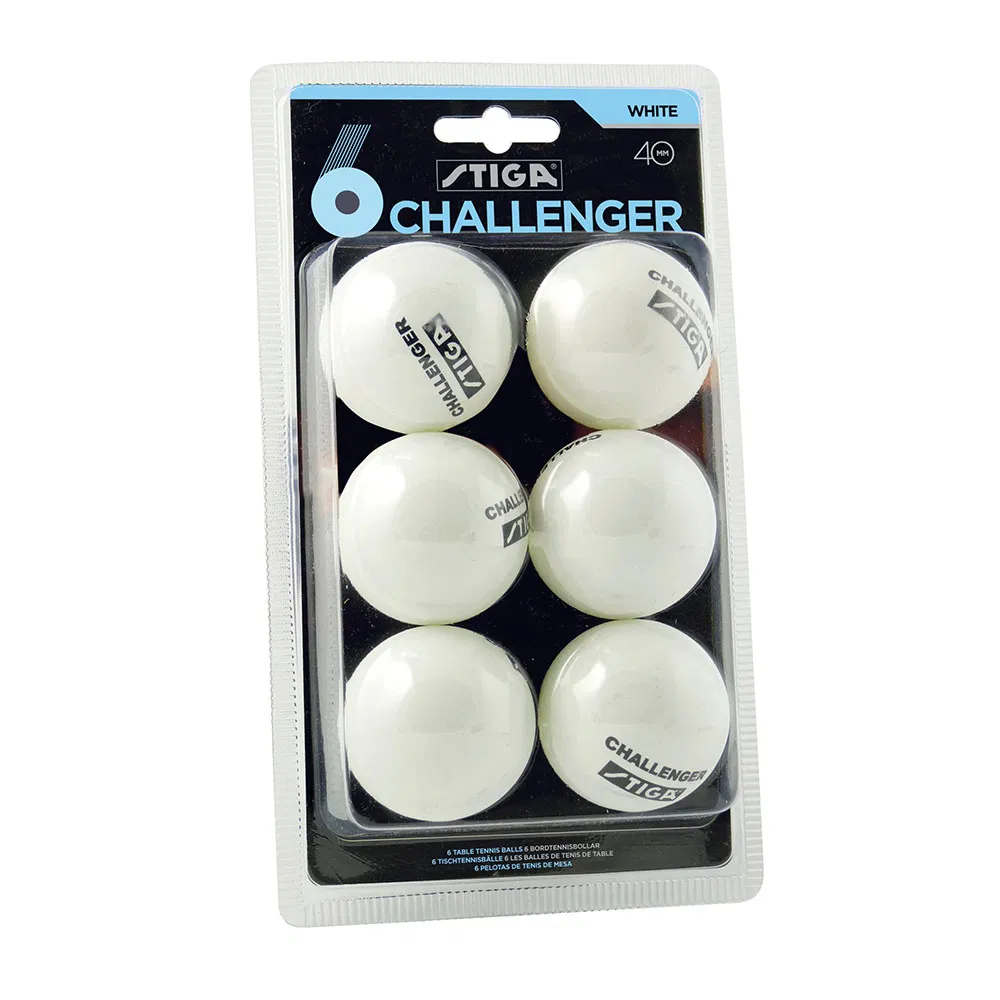 Stiga CHALLENGER Мячи для настольного тенниса (6 шт) Белый