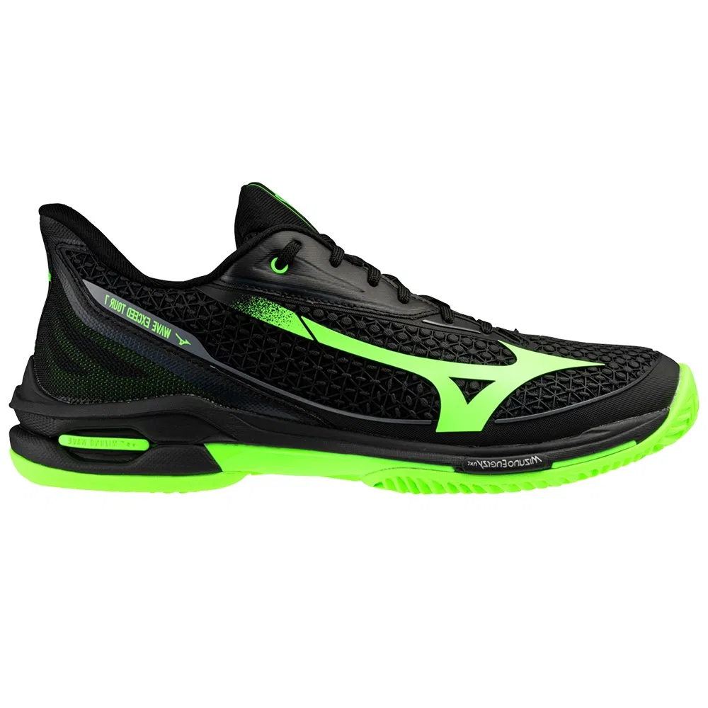 Mizuno WAVE EXCEED TOUR 7 PADEL Кроссовки для падела Черный/Зеленый