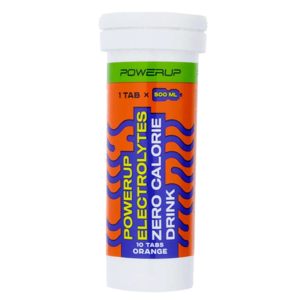 PowerUp ELECTROLYTES ZERO CALORIE DRINK 10 шипучих таблеток Апельсин