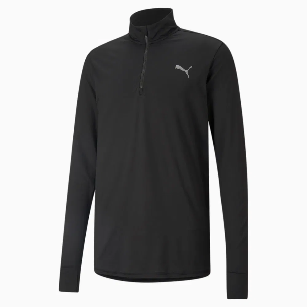 Puma VELOCITY CLOUDSPUN QUARTER-ZIP TOP Лонгслив Черный