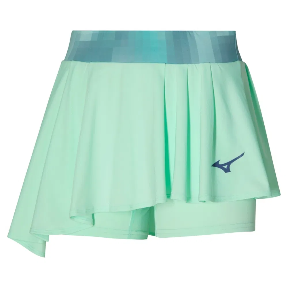 Mizuno FRONTIER FLYING SKIRT (W) Юбка теннисная женская Зеленый