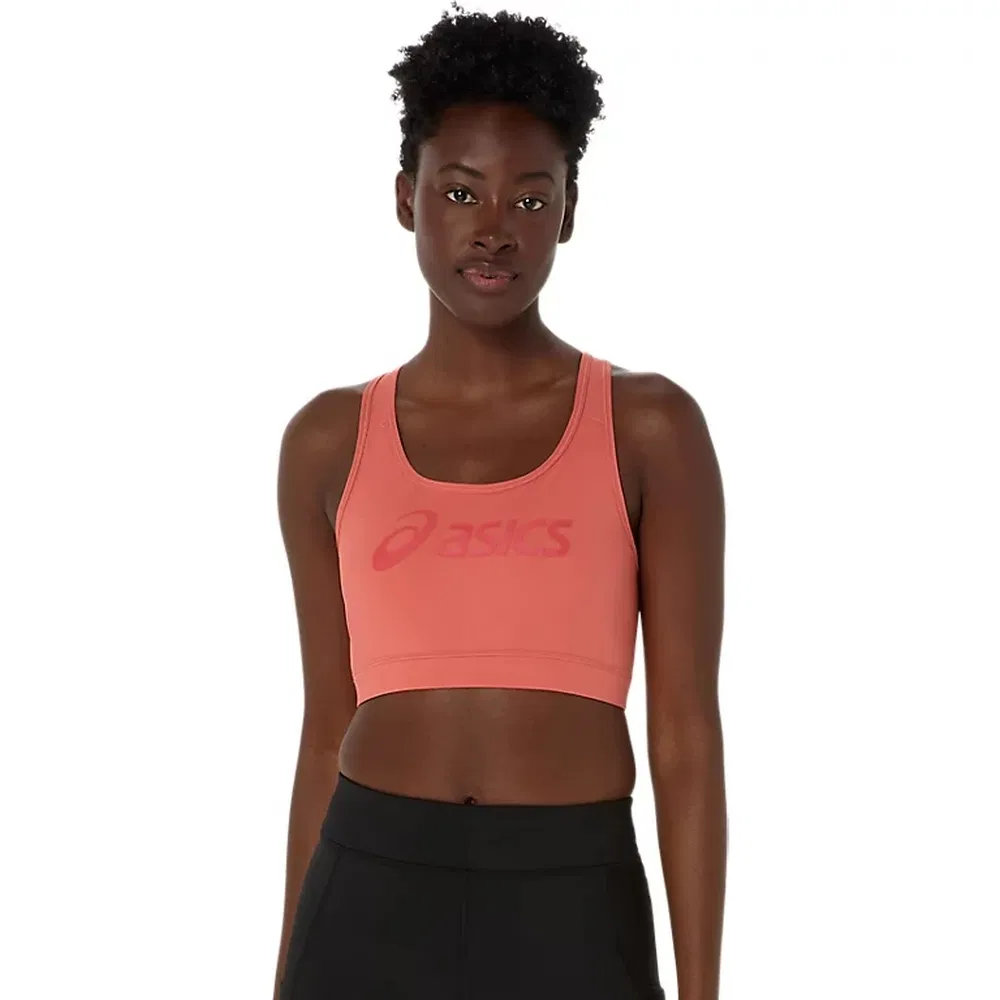 Asics ESSENTIAL ASICS LOGO PADDED BRA (W) Топ беговой женский Розовый