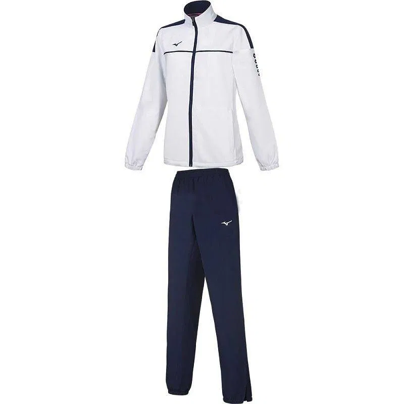 Mizuno MICRO TRACKSUIT (W) Костюм спортивный женский Белый/Темно-синий