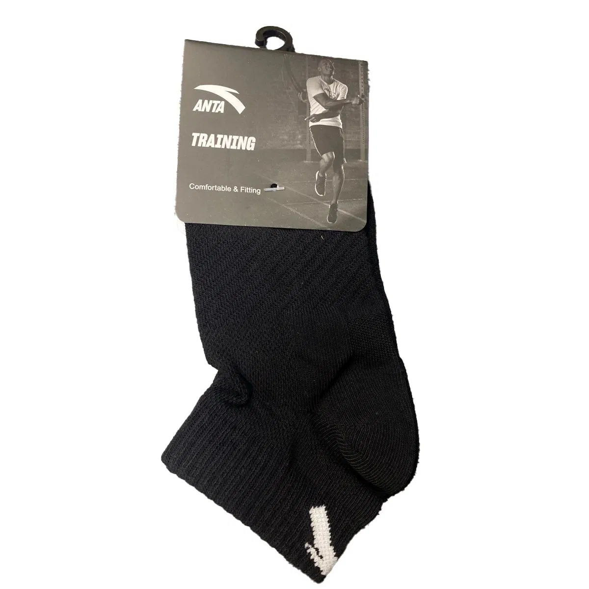 Anta TRAINING SOCKS Носки спортивные короткие Черный/Белый