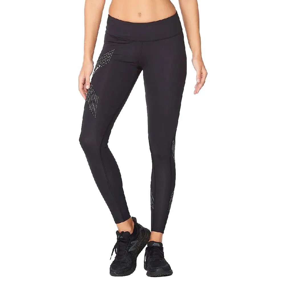 2XU MOTION MID-RISE COMPRESSION TIGHTS (W) Компрессионные тайтсы женские Черный