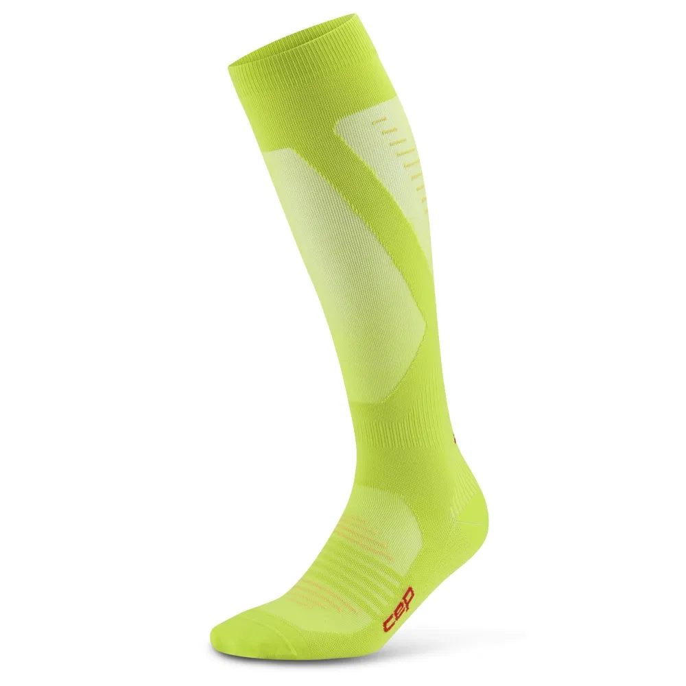 CEP PRO RUN ULTRALIGHT TALL COMPRESSION SOCKS (W) Компрессионные гольфы ультратонкие женские Салатовый