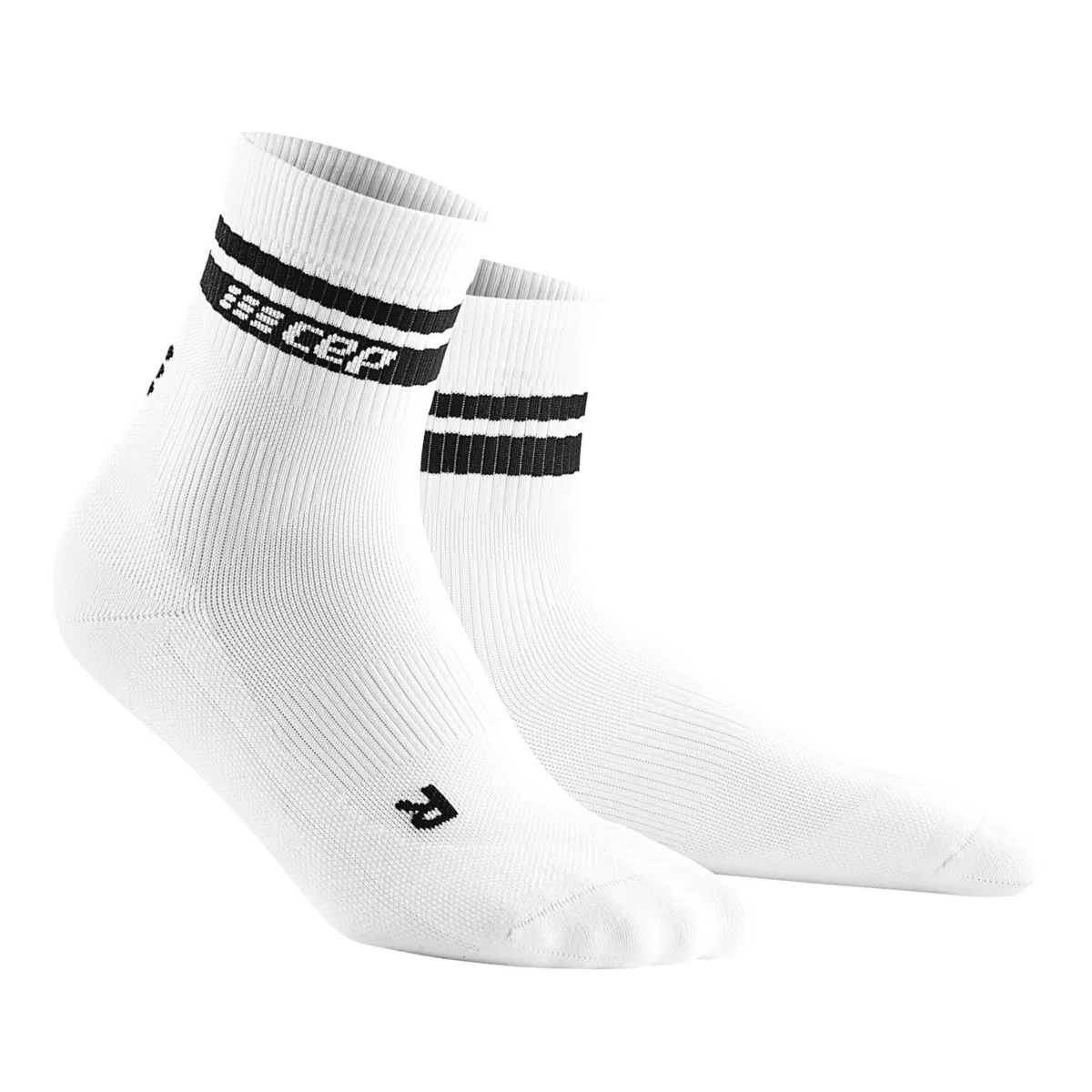 CEP 80S MID CUT COMPRESSION SOCKS Компрессионные носки Белый/Черный