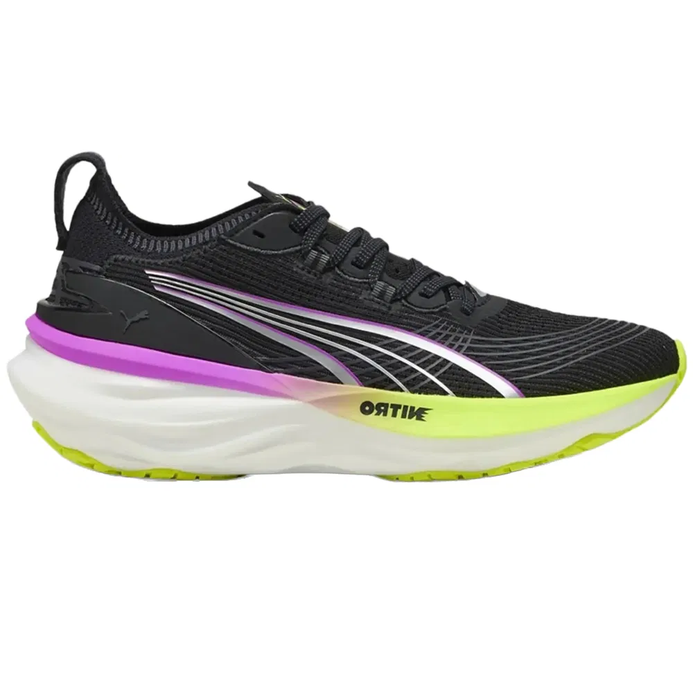 Puma FOREVERRUN NITRO 2 (W) Кроссовки беговые женские Черный/Салатовый/Розовый