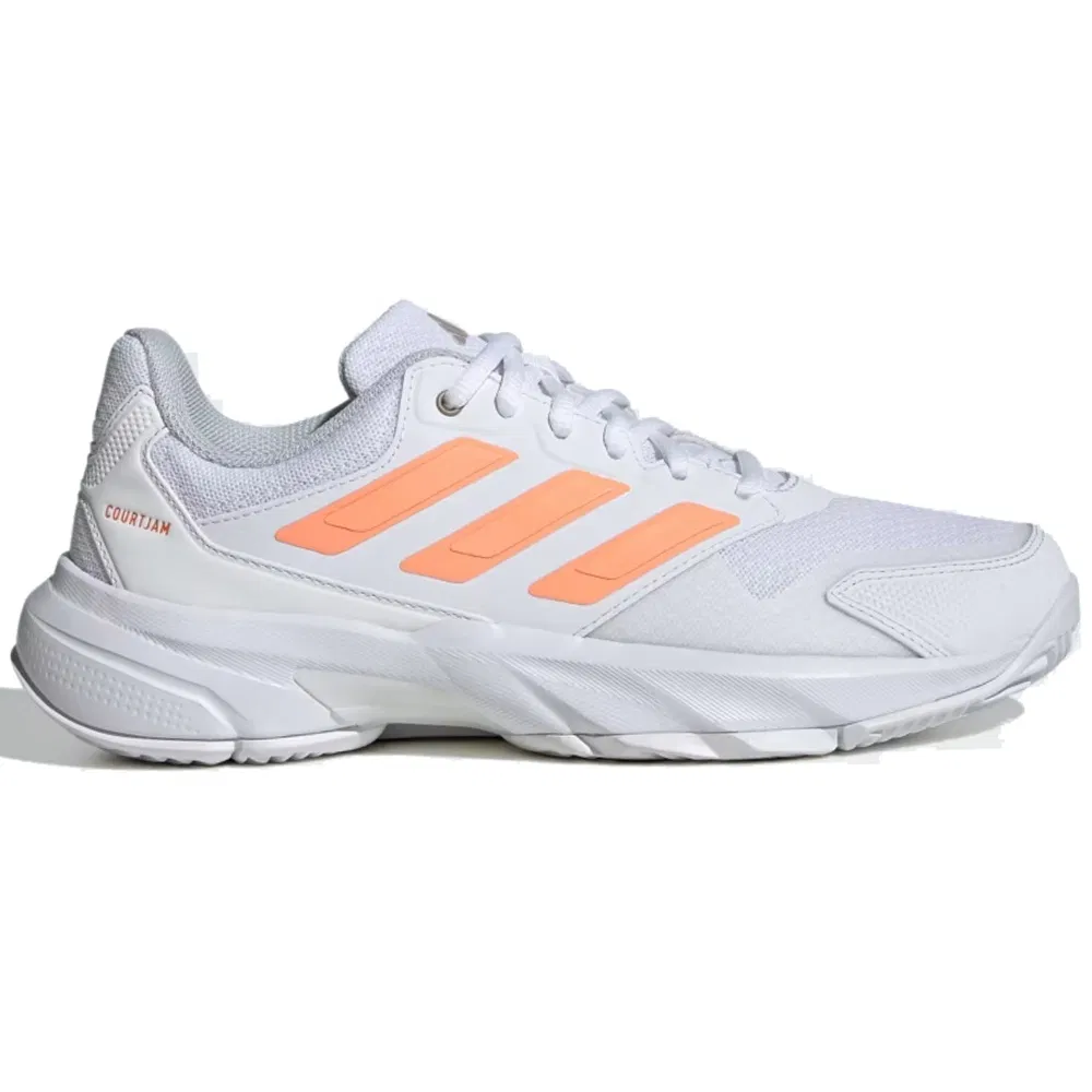 Adidas COURTJAM CONTROL 3 (W) Кроссовки теннисные женские Белый/Оранжевый