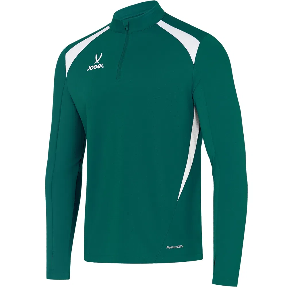 Jogel DIVISION PERFORMDRY TRAINING 1/4 ZIP TOP Джемпер тренировочный детский Темно-зеленый