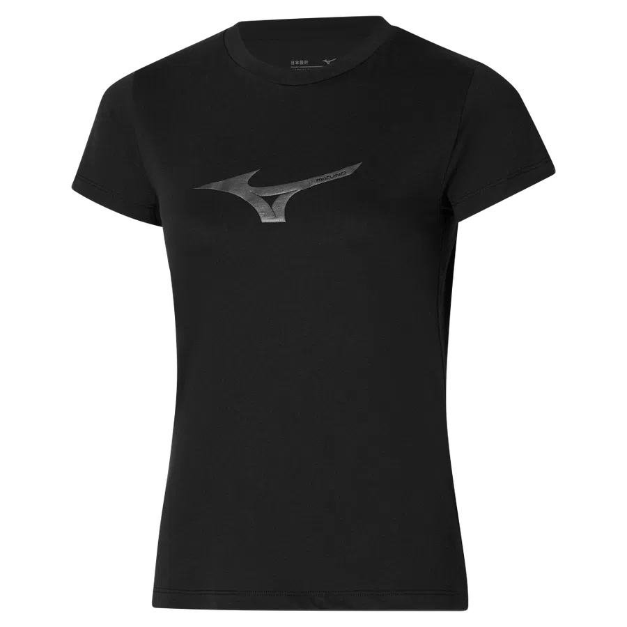 Mizuno ATHLETICS RB TEE (W) Футболка спортивная женская Черный