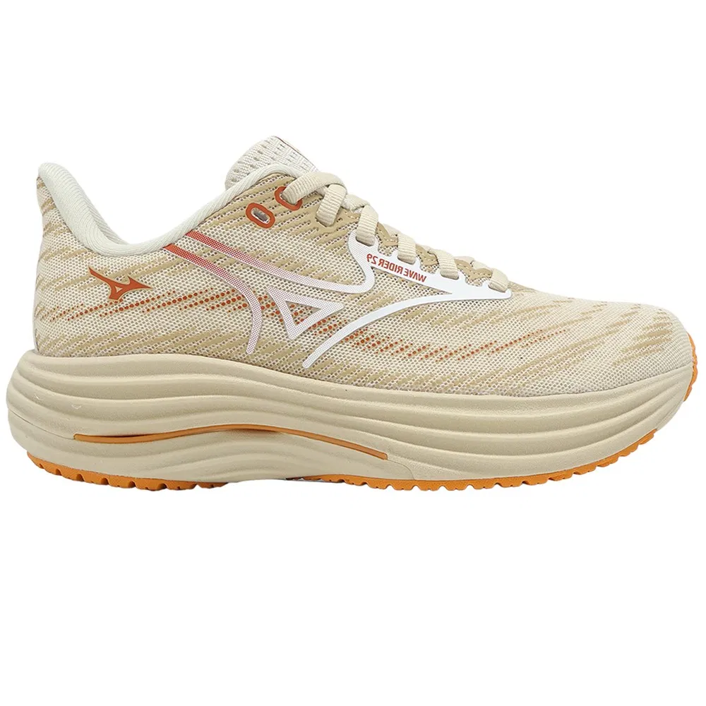 Mizuno WAVE RIDER 29 (W) Кроссовки беговые женские Песочный/Оранжевый