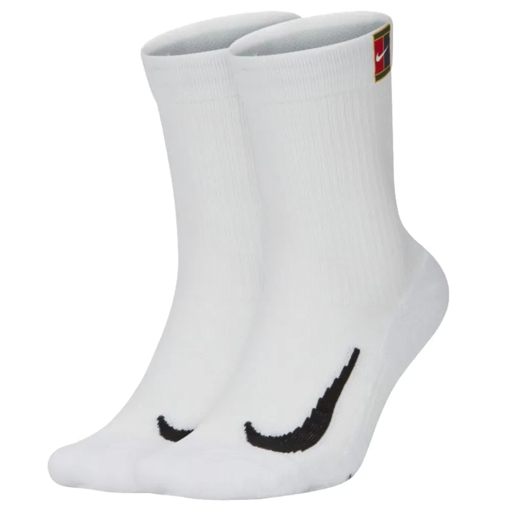 Nike COURT MULTIPLIER CUSHIONED CREW SOCKS Носки теннисные (2 пары) Белый/Черный
