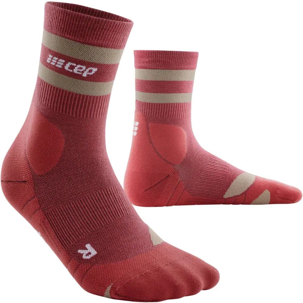 CEP HIKING 80S MID CUT COMPRESSION SOCKS Компрессионные носки Розовый/Золотой