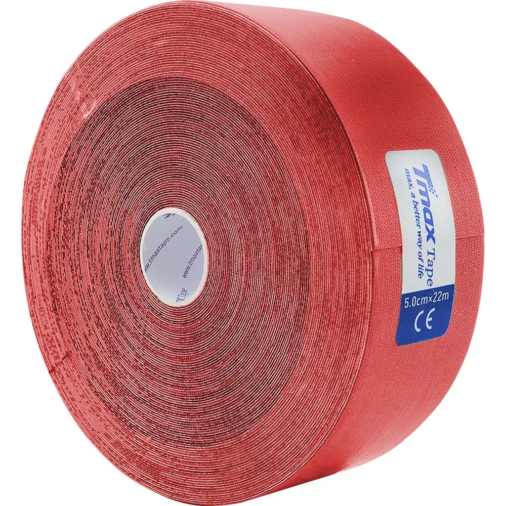 Tmax 22M EXTRA STICKY RED 5см×22м Кинезиотейп Красный