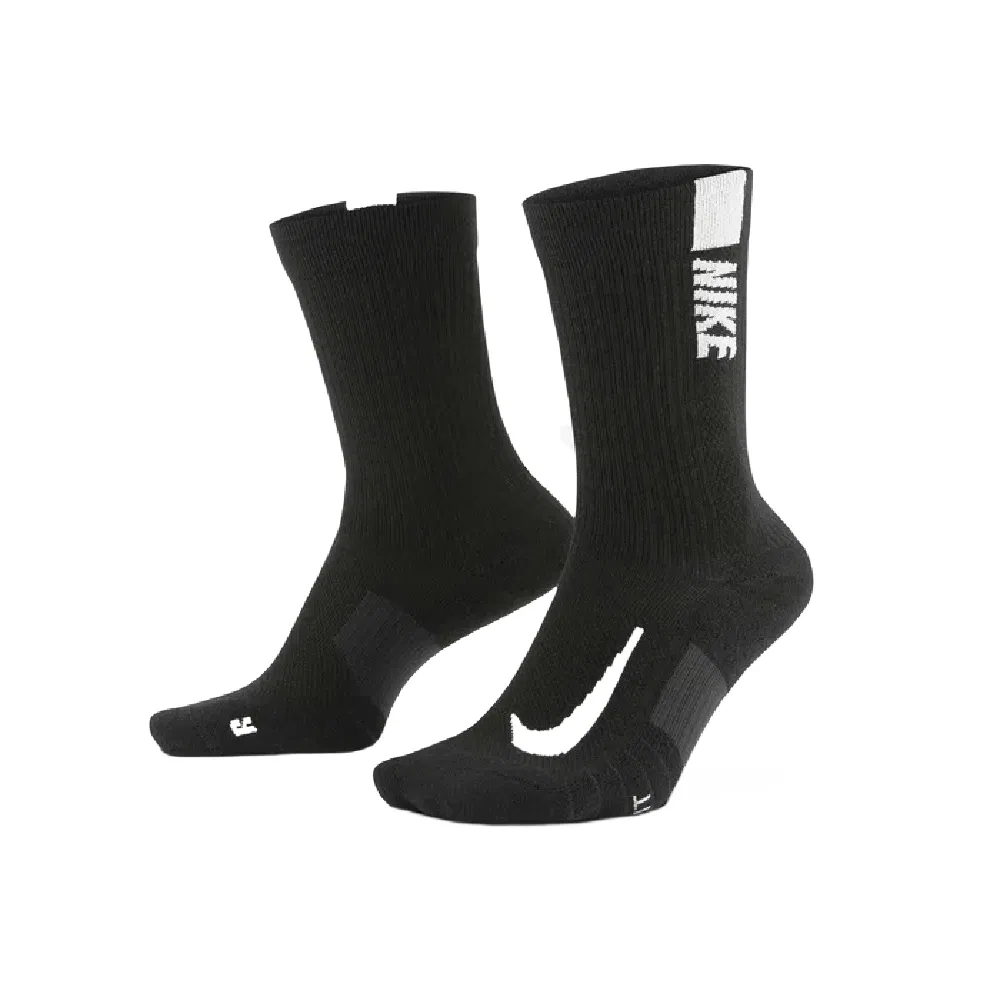 Nike MULTIPLIER CREW SOCKS Носки беговые (2 пары) Черный/Белый