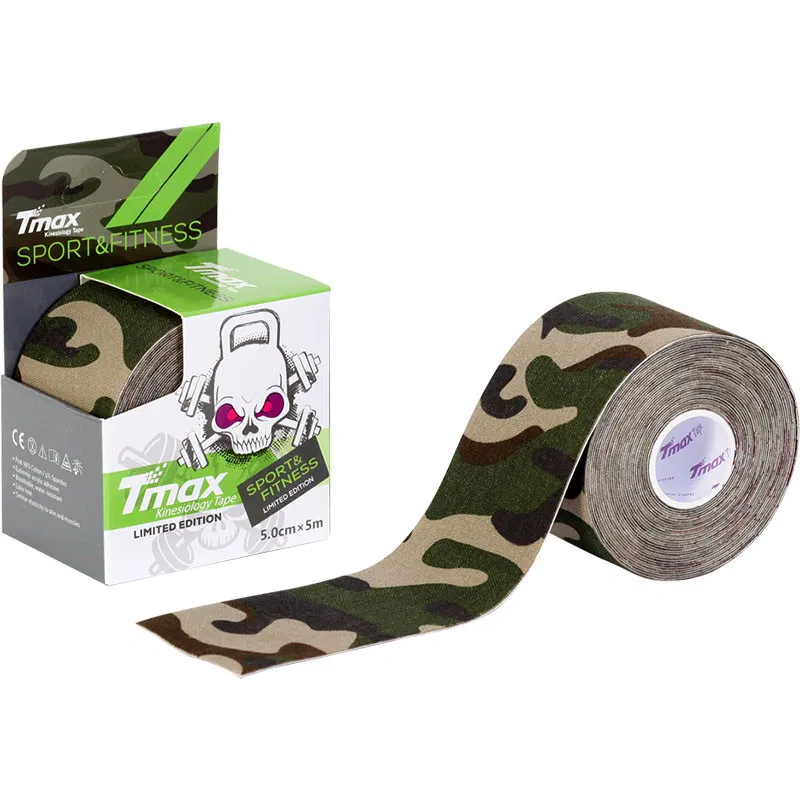 Tmax PATTERN GREEN 5см×5м Кинезиотейп Камуфляж