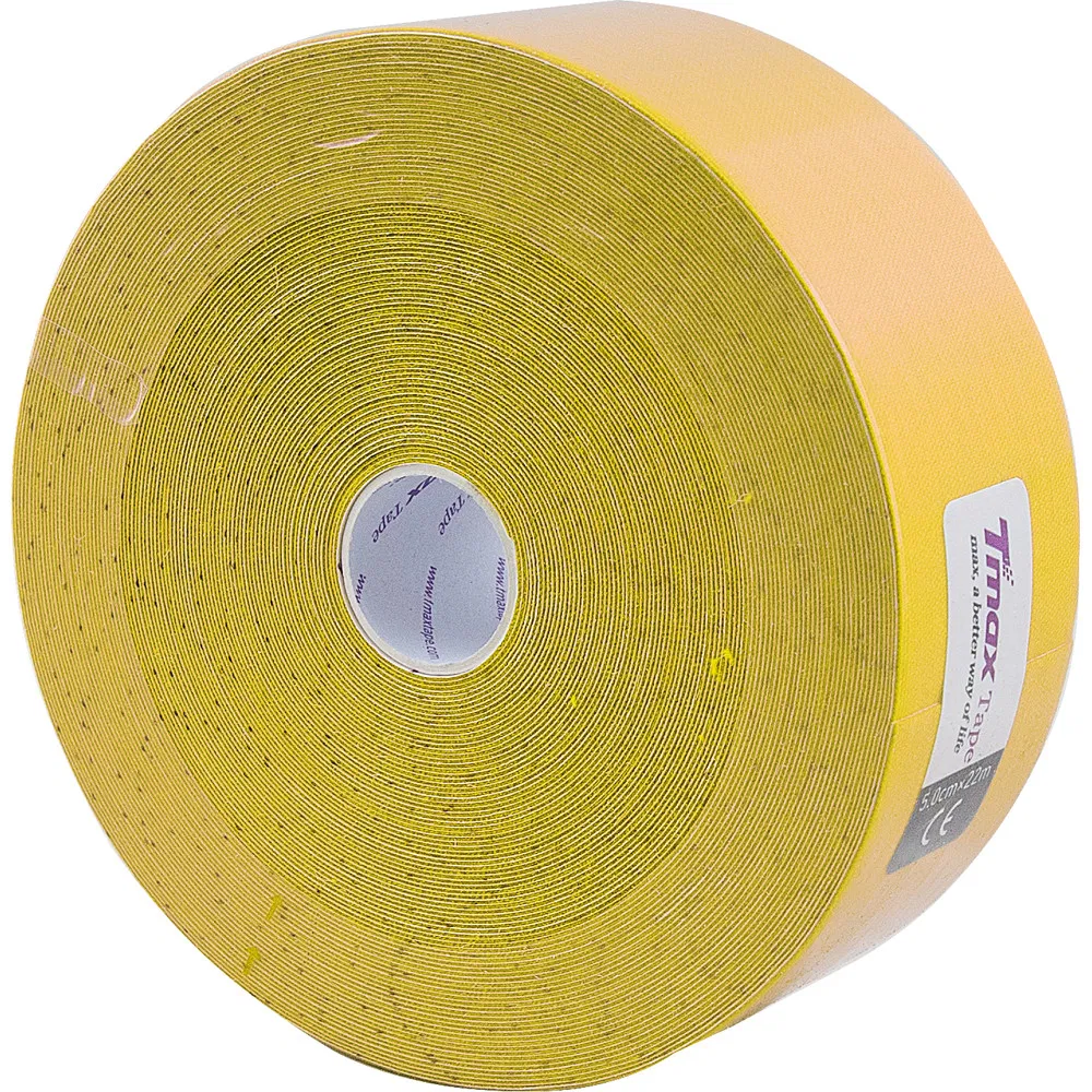 Tmax 22M EXTRA STICKY YELLOW 5см×22м Кинезиотейп Желтый