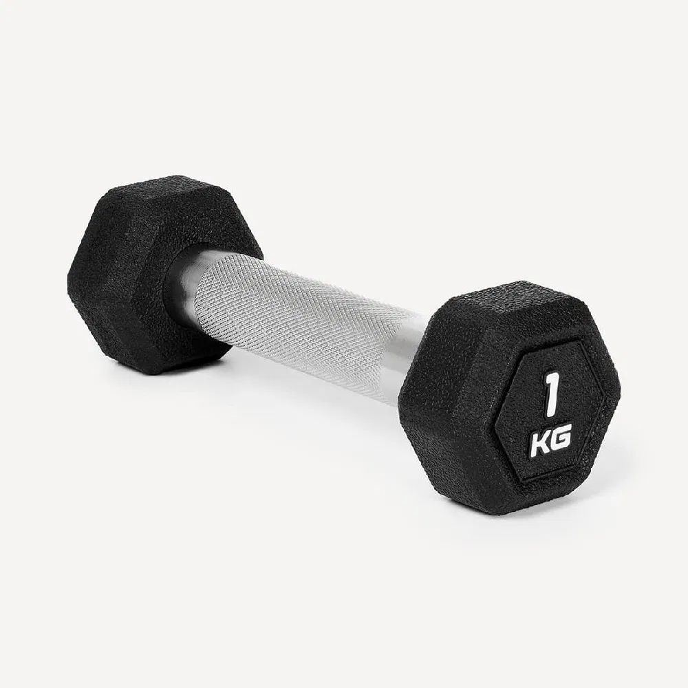 Starfit DB-301PRO 1 КГ Гантель гексагональная обрезиненная Черный