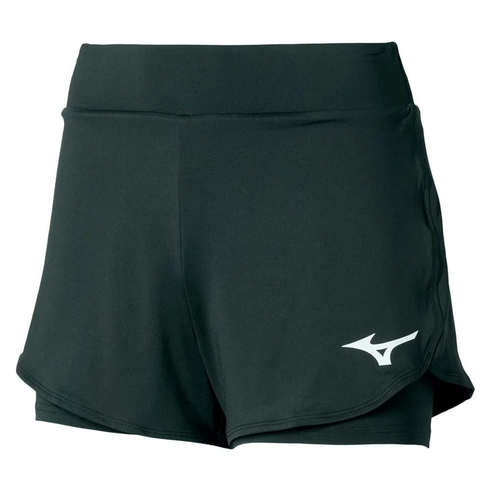 Mizuno FLEX SHORT (W) Шорты теннисные женские Черный/Белый