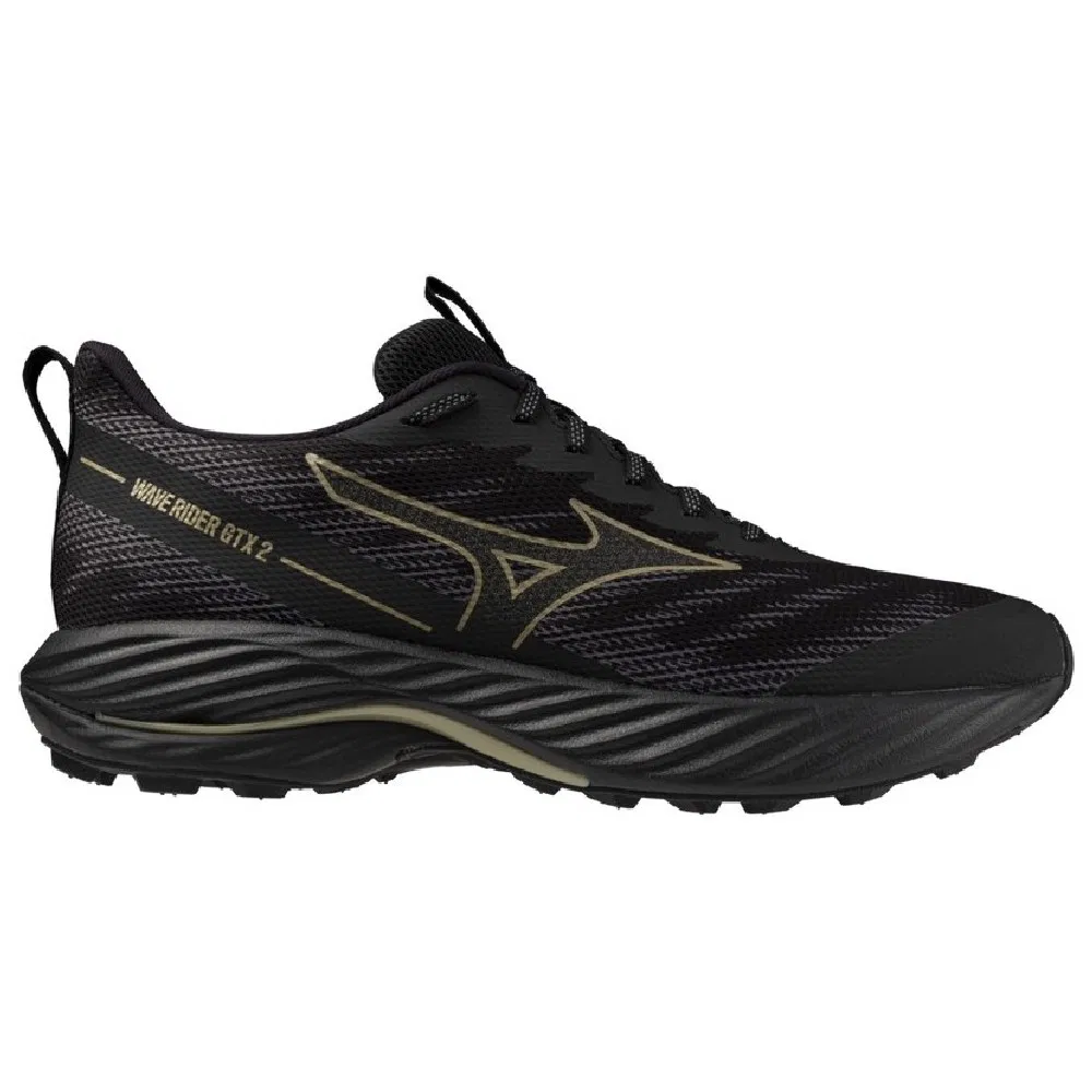 Mizuno WAVE RIDER GTX 2 Кроссовки беговые Черный/Золотой