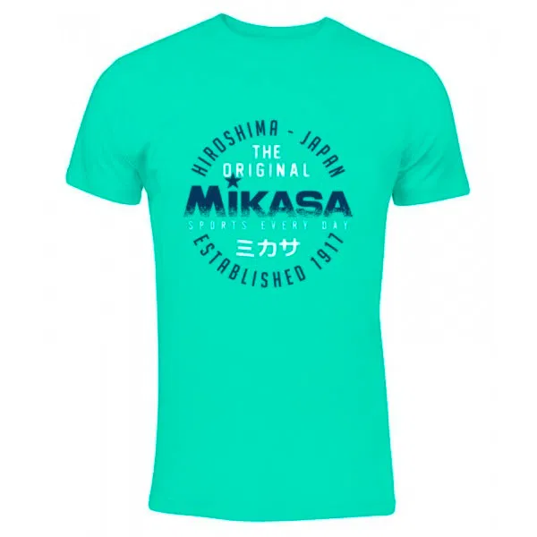 Mikasa MT5023 Футболка спортивная Голубой/Белый/Синий