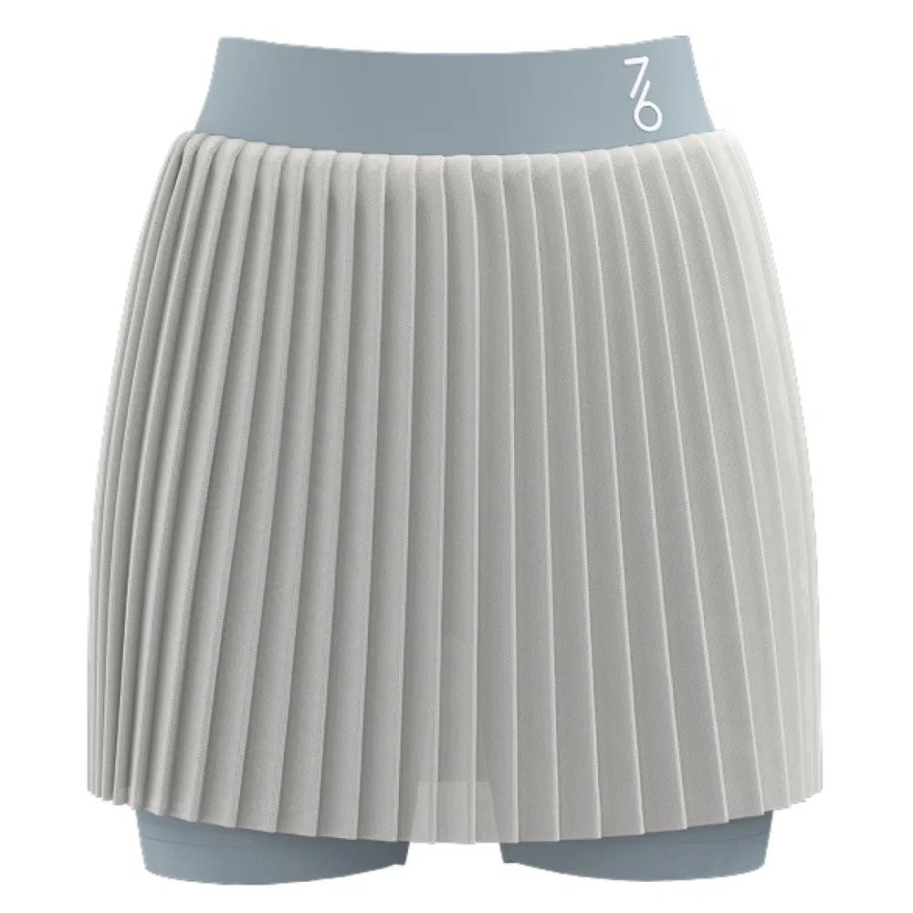 7/6 KRIS SKIRT "ANTARCTICA" Юбка теннисная женская Белый/Голубой