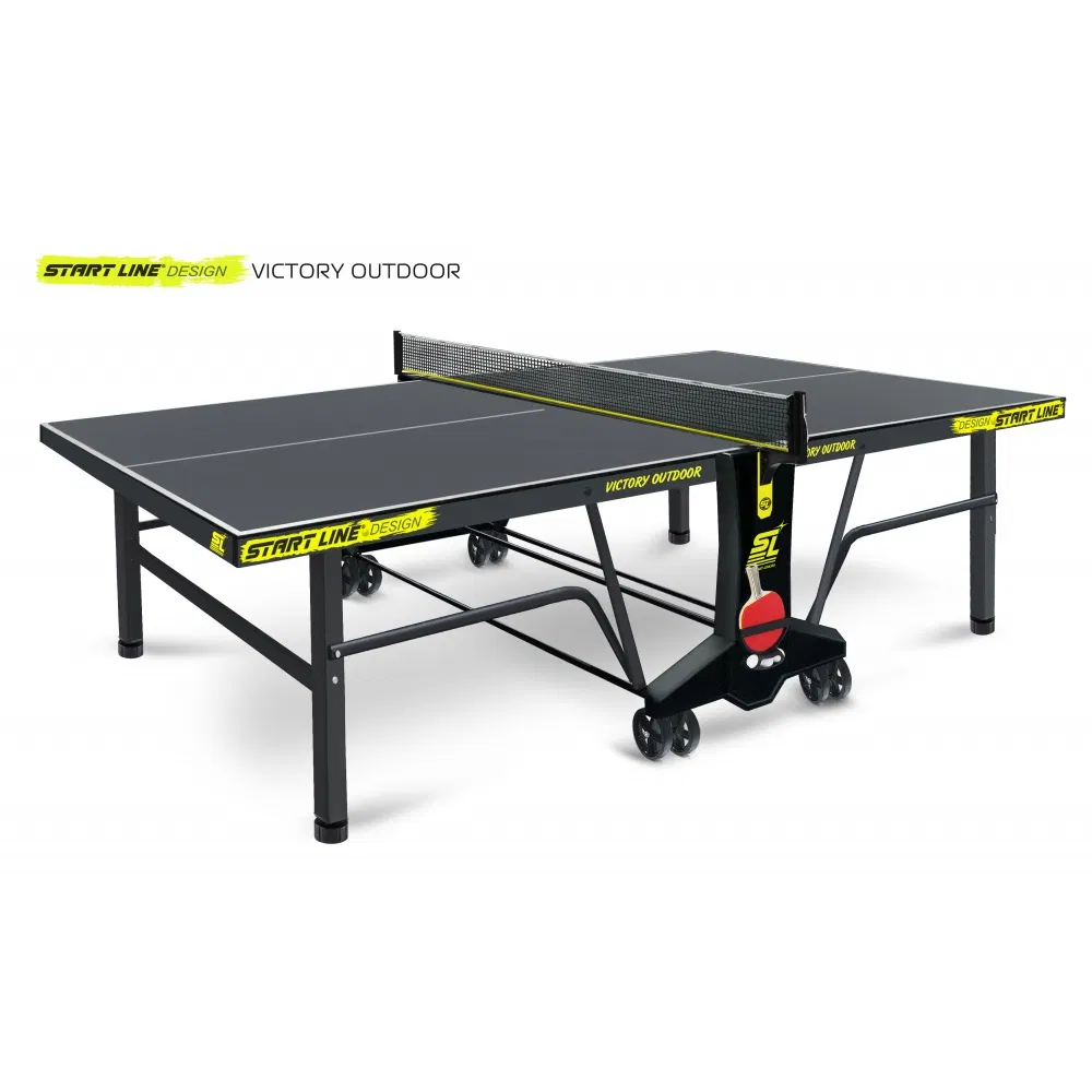 Start Line VICTORY 6 DESIGN 60602 Теннисный стол всепогодный с сеткой Черный