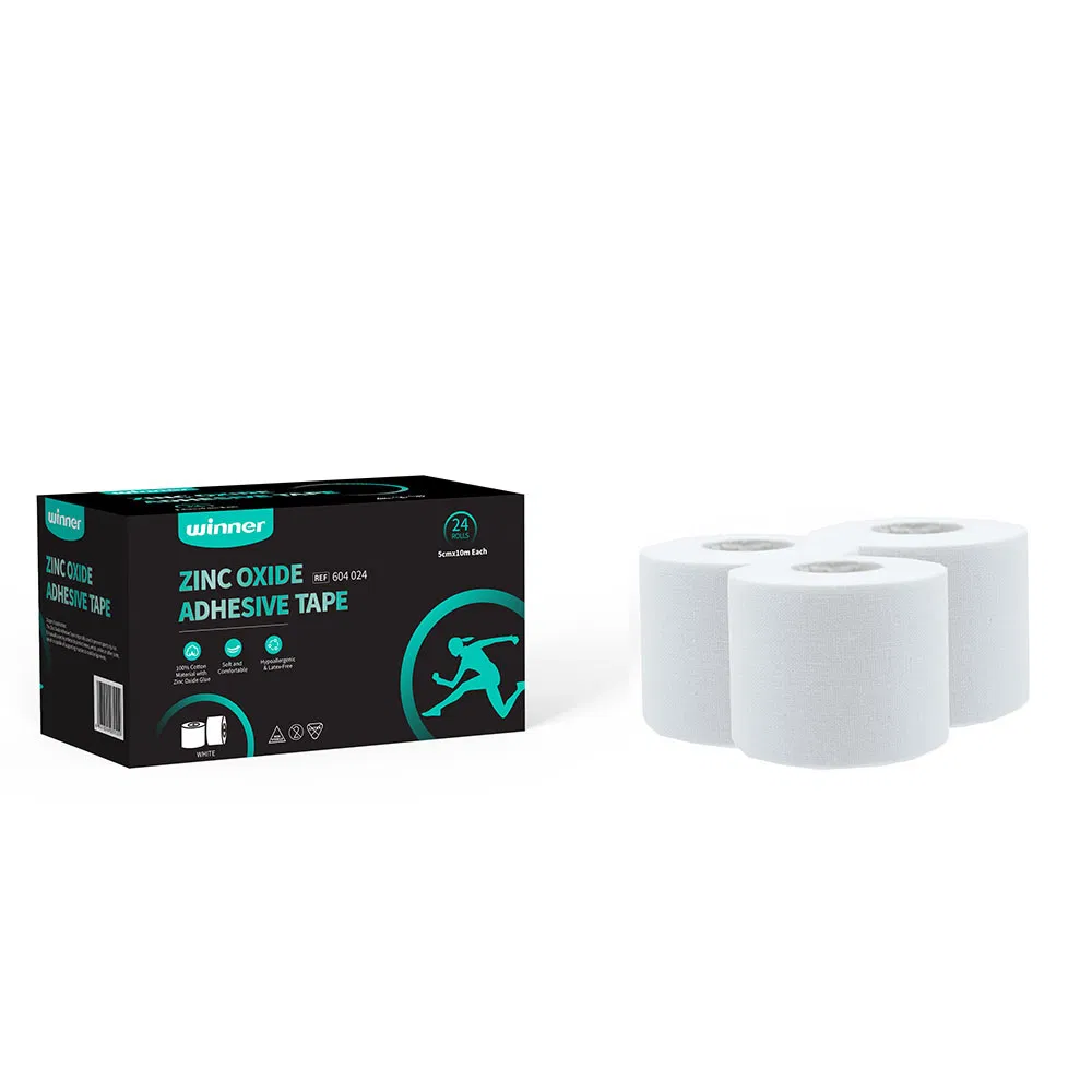 Winner ZINC OXIDE ADHESIVE TAPE 5см x 10м Тейп жесткий (24 шт) Белый