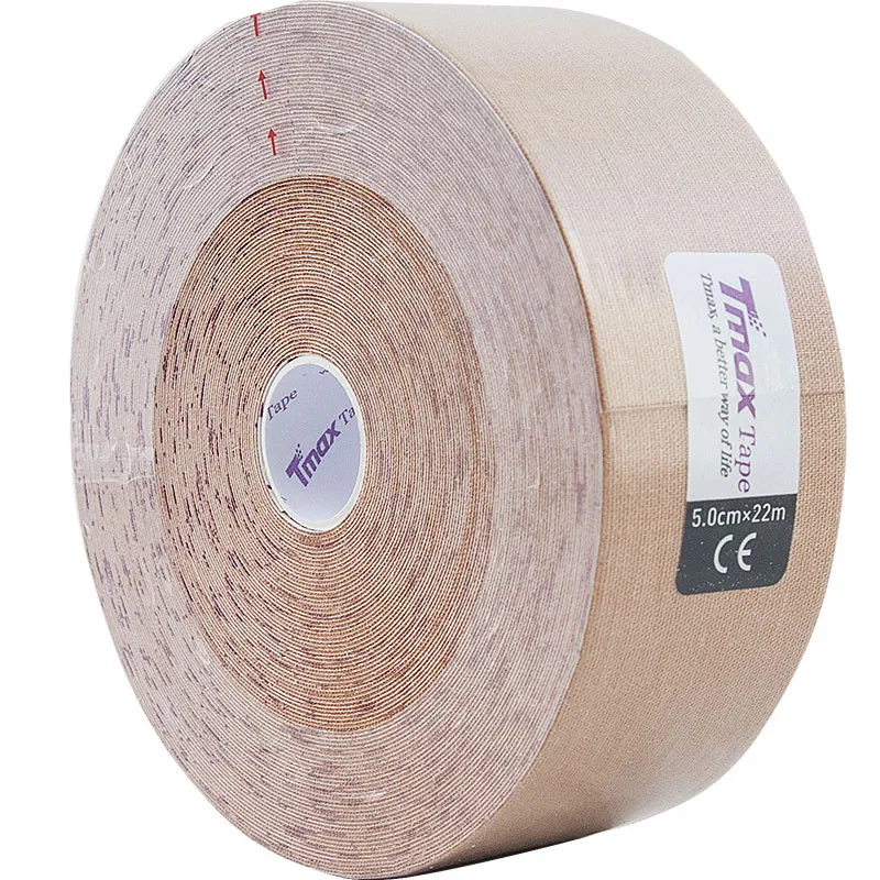 Tmax 22M EXTRA STICKY BIEGE 5см×22м Кинезиотейп Телесный