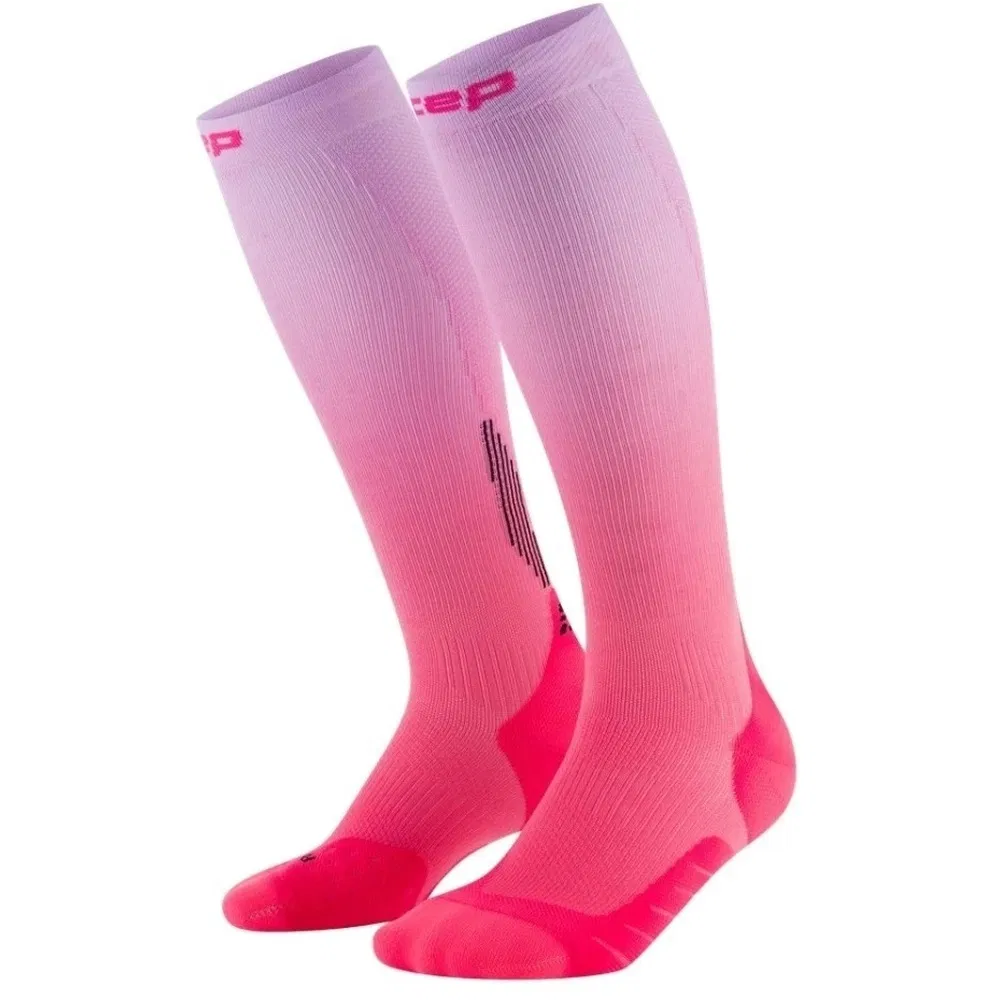 CEP CORE RUN EDT. GRADIENT TALL COMPRESSION SOCKS 5.0 Компрессионные гольфы Фиолетовый/Розовый