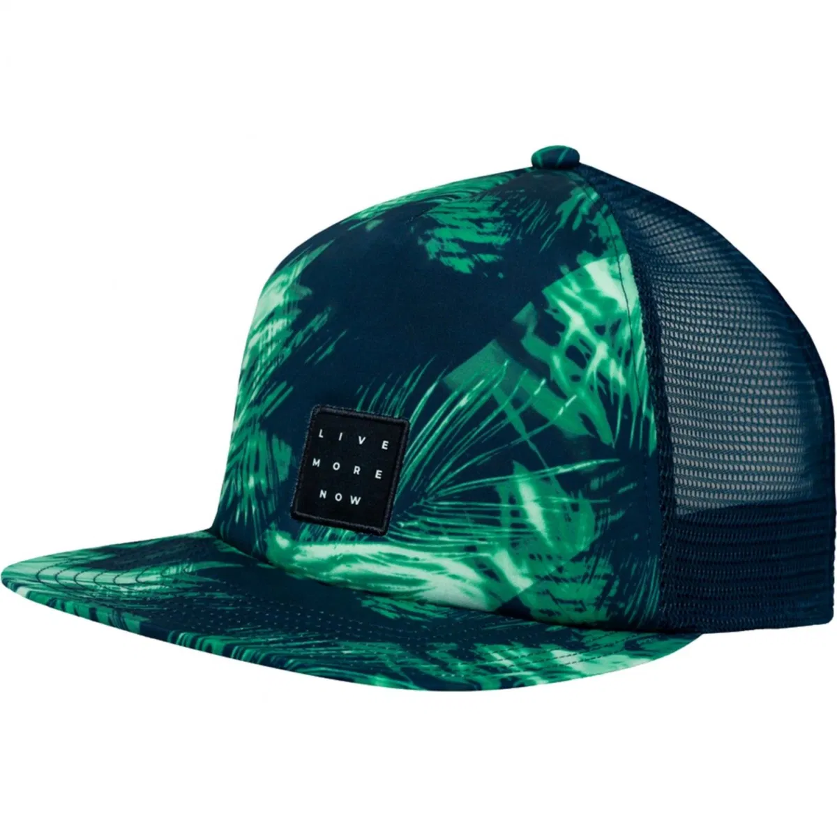 Buff TRUCKER CAP KINGARA NIGHT BLUE Бейсболка беговая Темно-синий/Зеленый