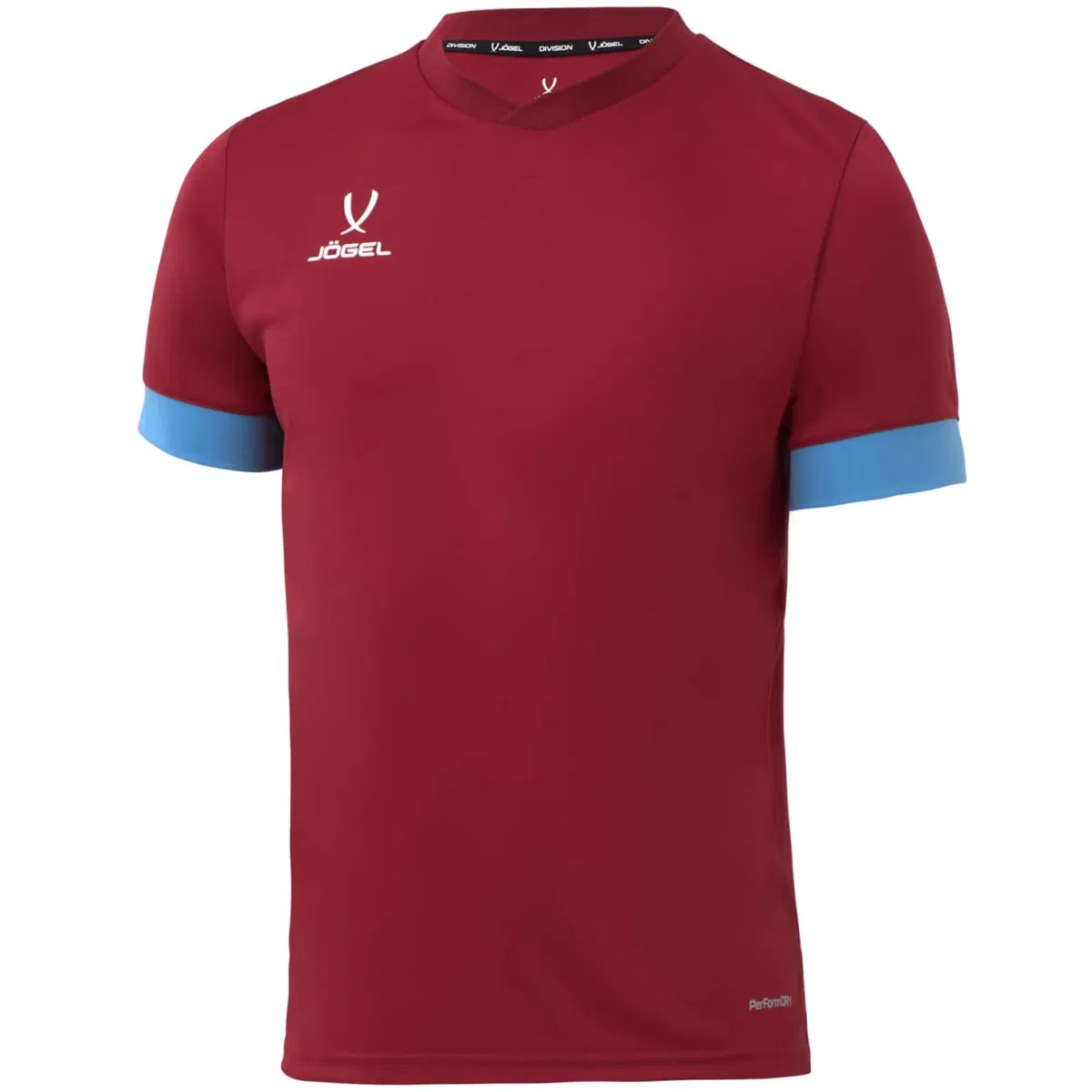 Jögel DIVISION PERFORMDRY UNION JERSEY Футболка Гранатовый/Голубой