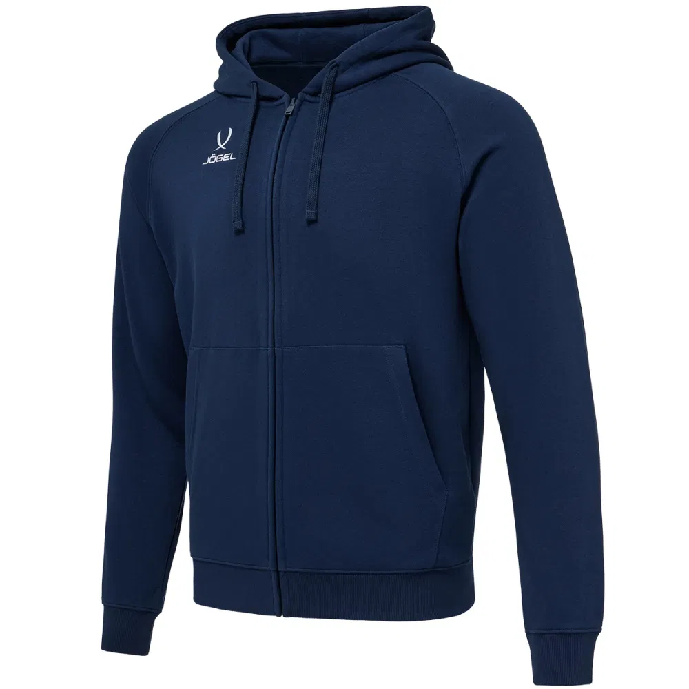 Jögel ESSENTIAL CLUB REGLAN COTTON ZIP HOODIE Толстовка на молнии с капюшоном Темно-синий