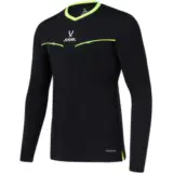 Jögel DIVISION PERFORMDRY REFEREE LS TEE 2.0 Футболка судейская с длинным рукавом Черный/Салатовый