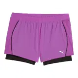 Puma VELOCITY 2IN1 3" RUNNING SHORTS (W) Шорты беговые женские Сиреневый/Черный