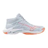 Mizuno WAVE LIGHTNING ELITE MID (W) Кроссовки волейбольные женские Голубой/Коралловый