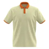 7/6 ANDY POLO "CREAM/ORANGE" Поло теннисное Бежевый/Оранжевый