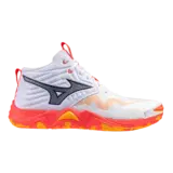 Mizuno WAVE MOMENTUM ELITE MID Кроссовки волейбольные Белый/Оранжевый